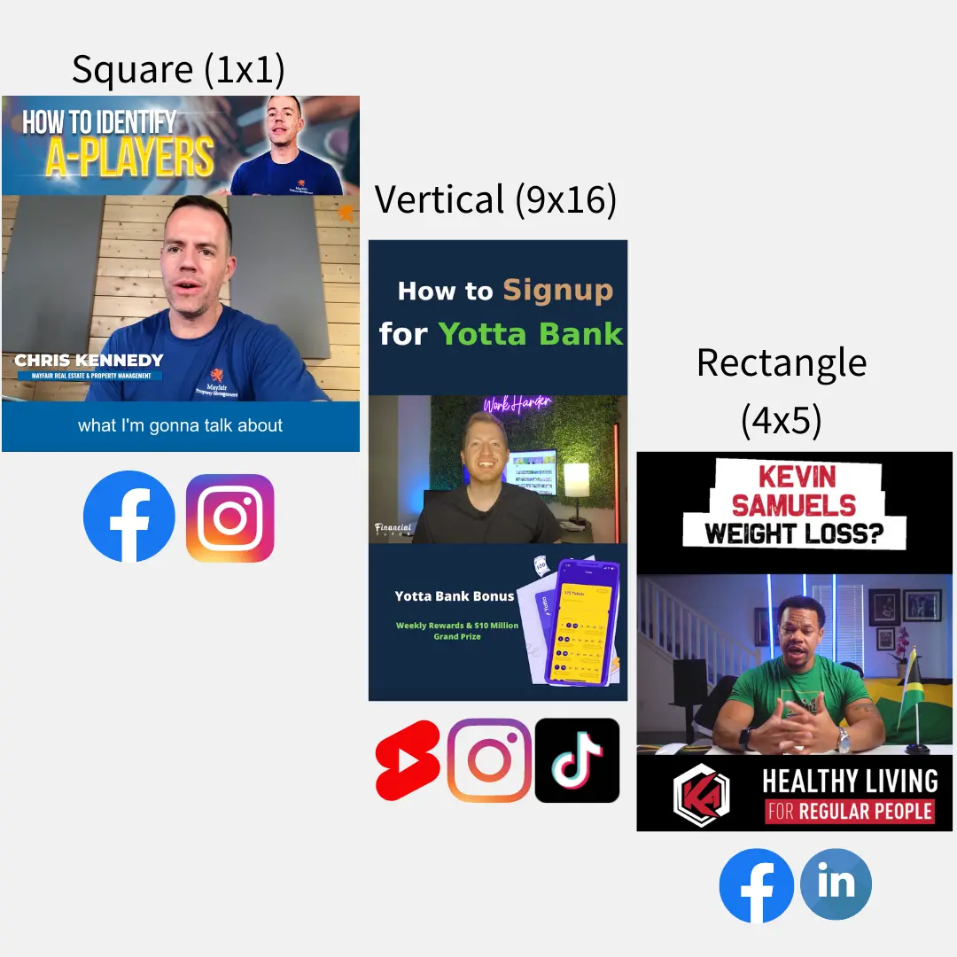 1x1 social media resizing
